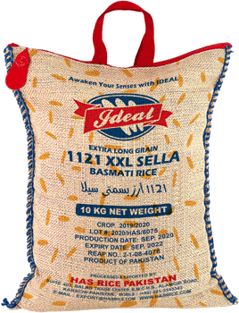 1121 sella basmati rice, 10kg jute bag