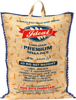 386 sella rice, 20kg jute bag